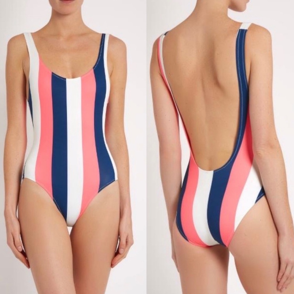 SOLID & STRIPED ANNE MARIE ONE PIECE BATHING SUIT